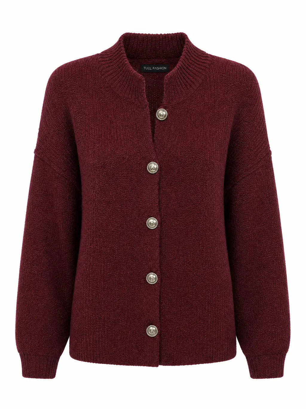 OVERSIZED CARDIGAN BURGUNDERROT