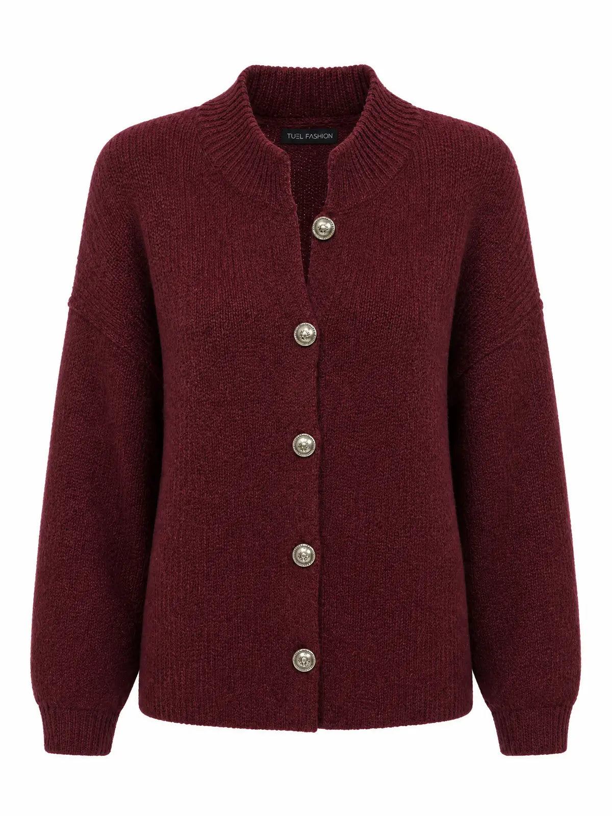 OVERSIZED CARDIGAN BURGUNDERROT