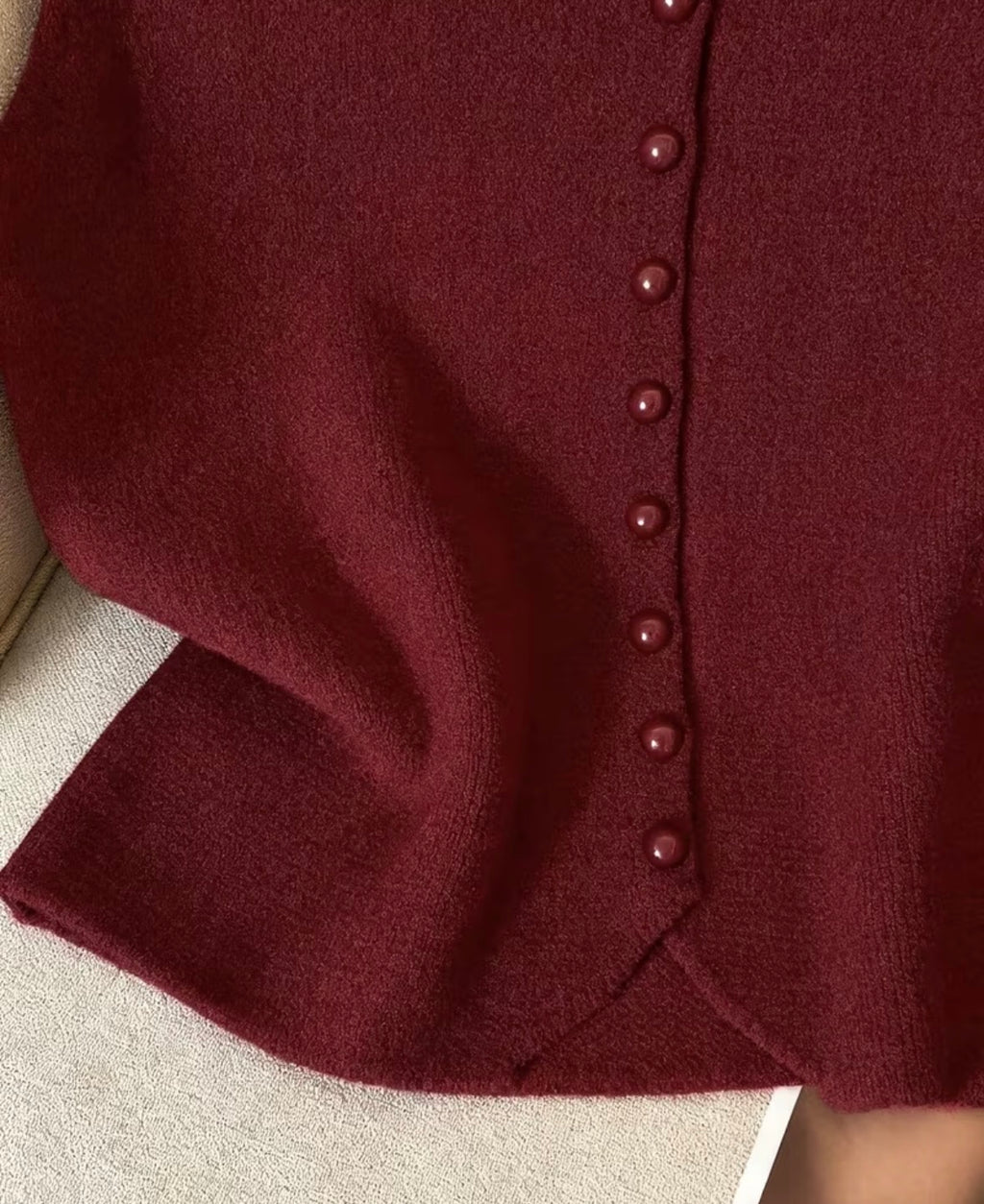 STRICKWESTE MIT KNOPFLEISTE