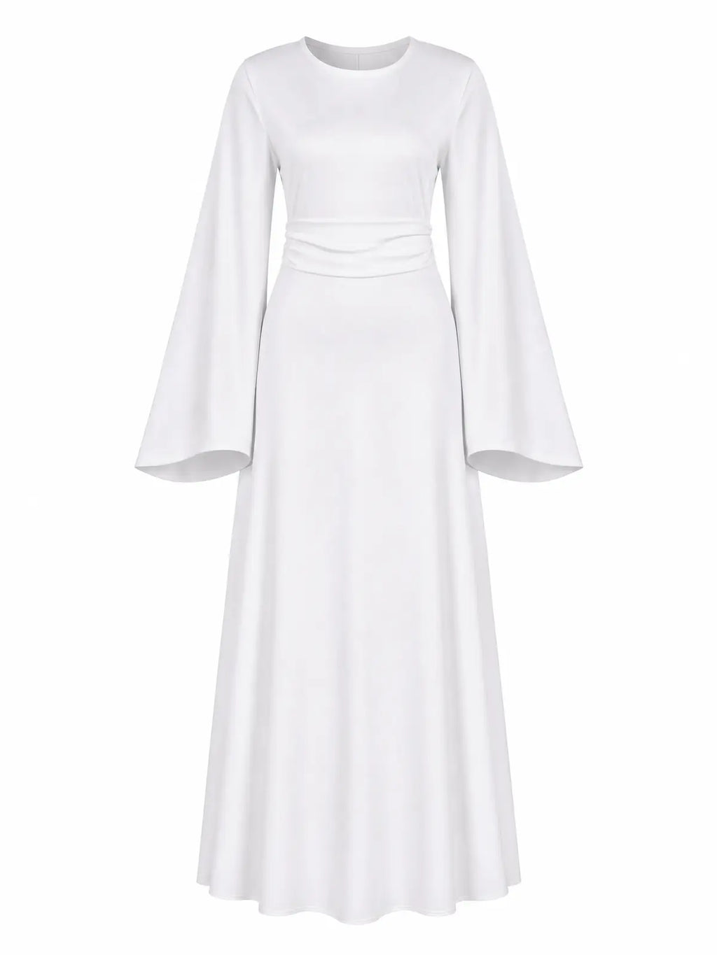 SATIN-OPTIK KLEID WEIß