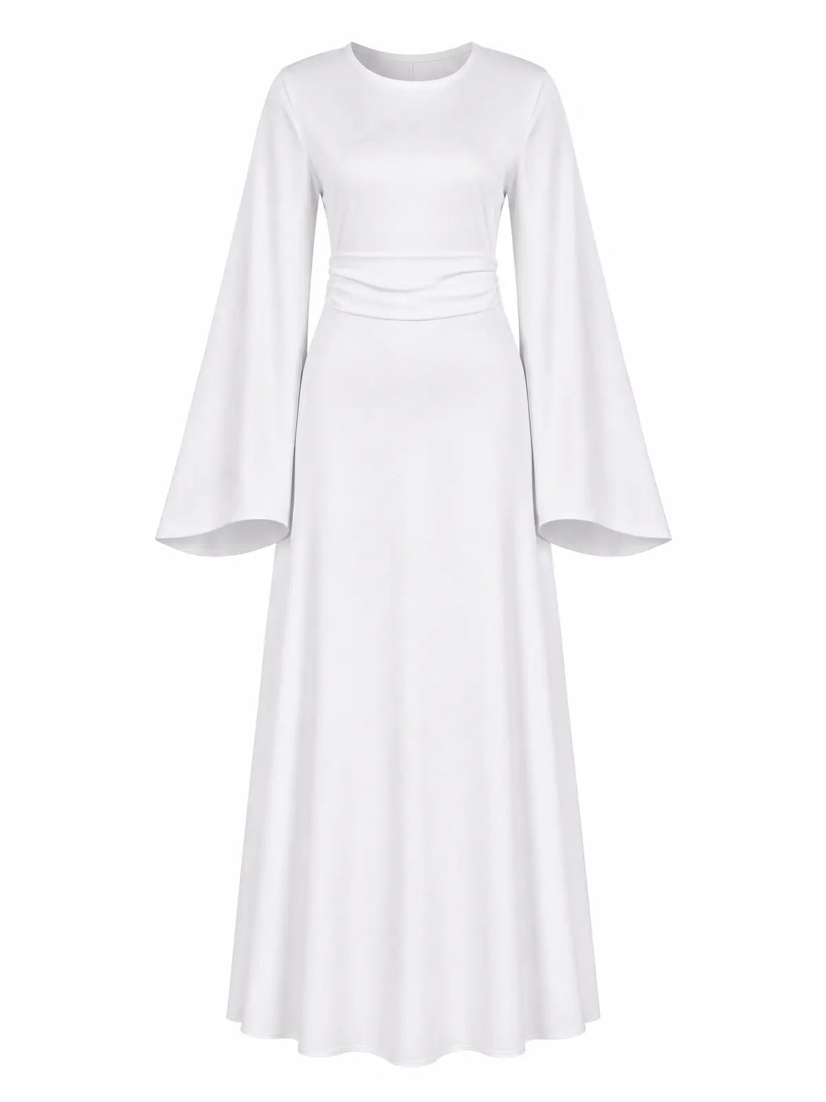 SATIN-OPTIK KLEID WEIß