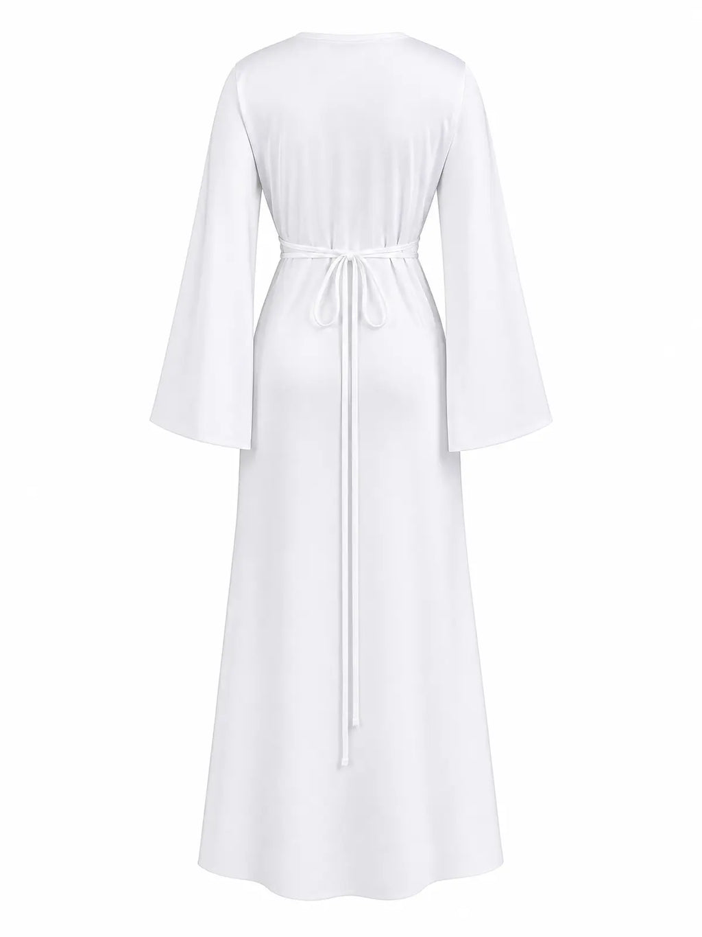 SATIN-OPTIK KLEID WEIß