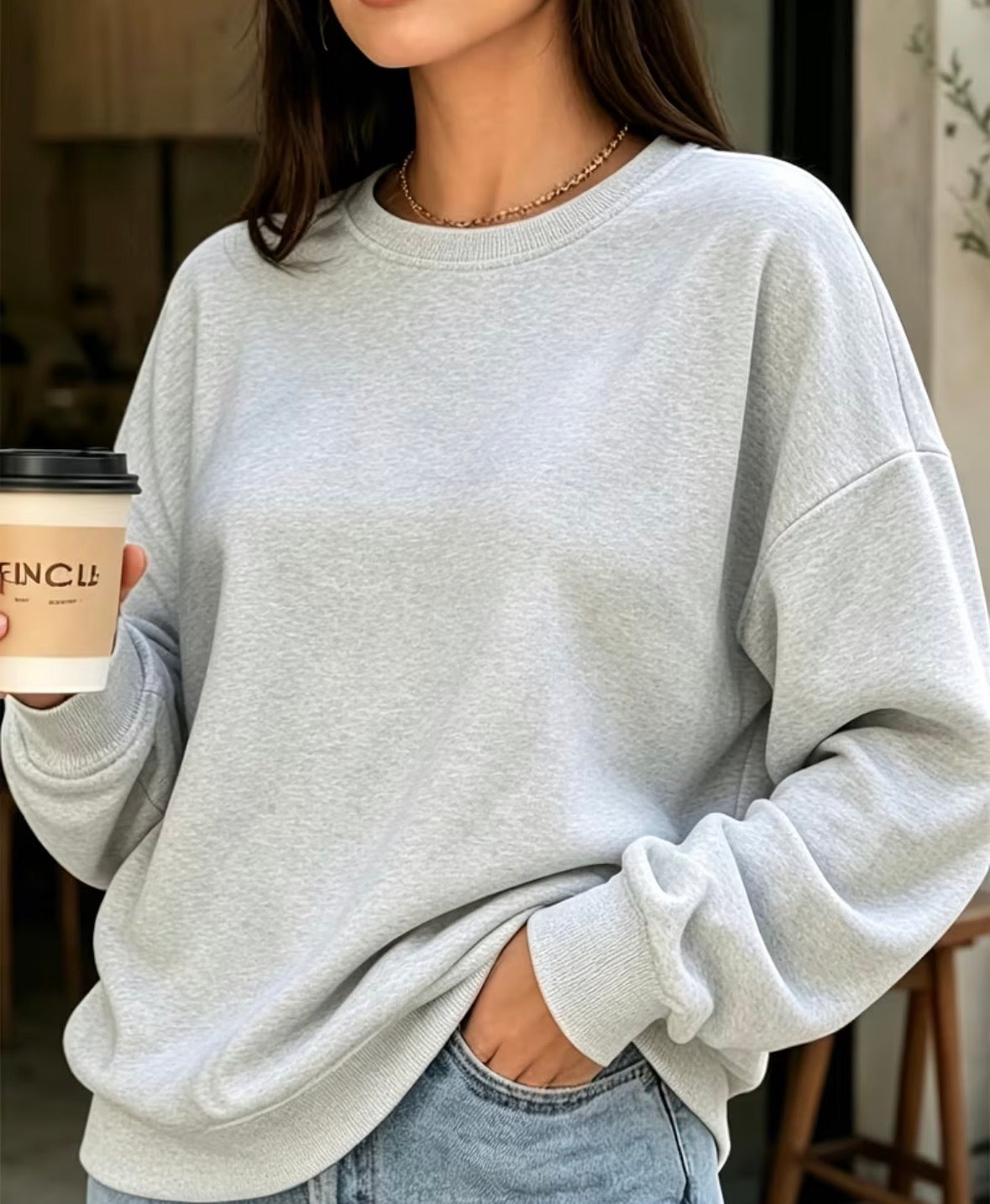 OVERSIZED LANGARM SWEATSHIRT
